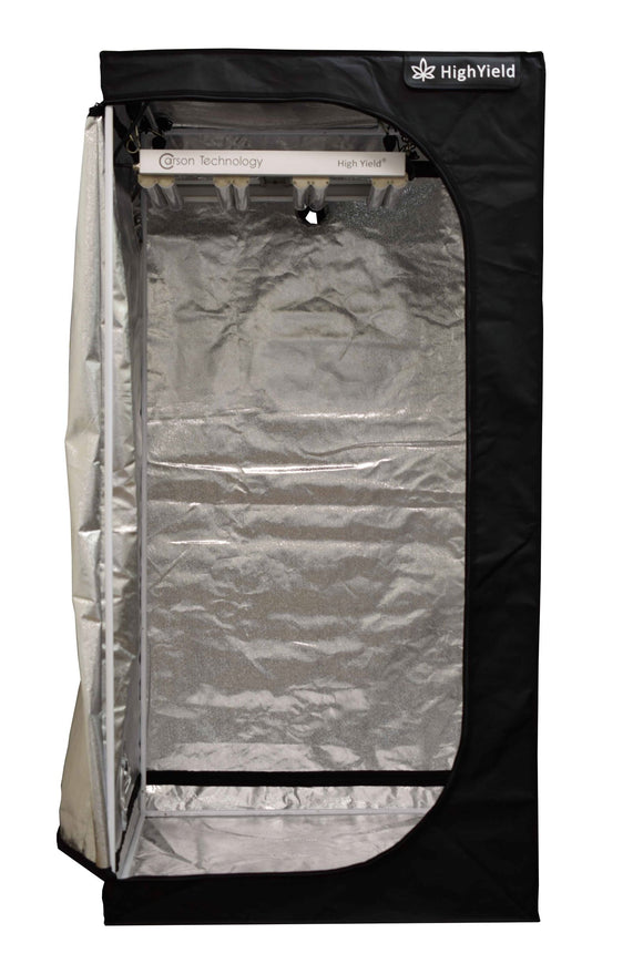 3' x 3' Cannabis Cultivation Kit Included: (1) 160w 2' x 2' Hypernova / AC 110v - 277v / Mounting distance from canopy: (Veg: 12